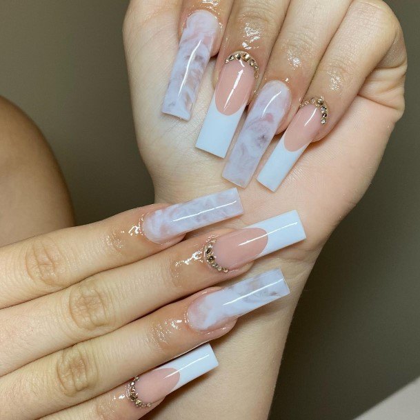 Pretty Marble Nails Women