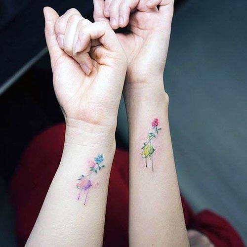 Pretty Mother Daughter Tattoo Forearms