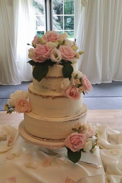 Pretty Naked Wedding Cake Timeless Cakes