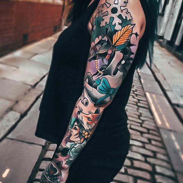 Pretty Neo Traditional Tattoos Women