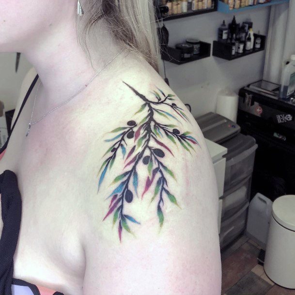 Pretty Olive Tree Tattoos Women