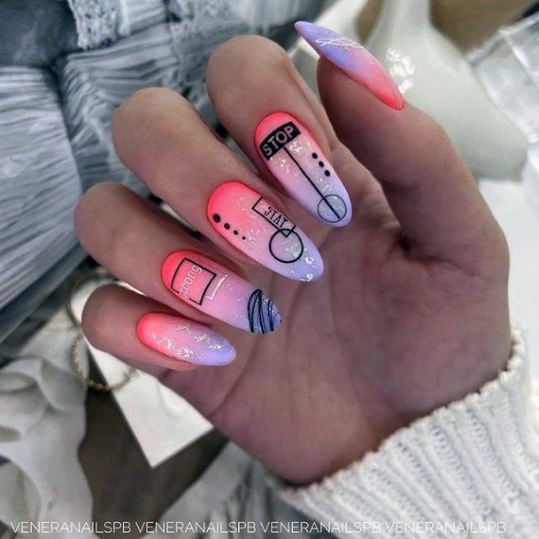 Pretty Ombre Summer Nails Women