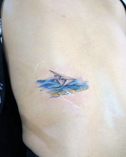 Pretty Paper Airplane Tattoos Women