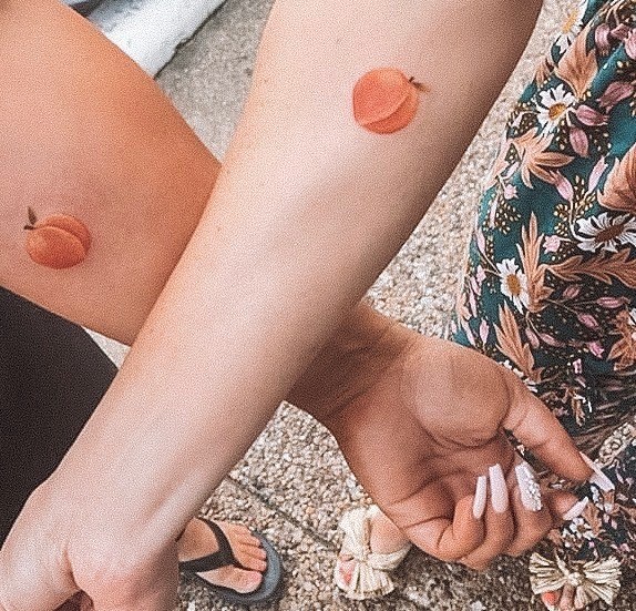 Pretty Peach Tattoos Women