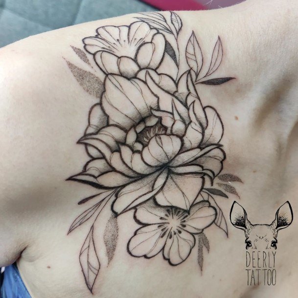 Pretty Peony Tattoos Women