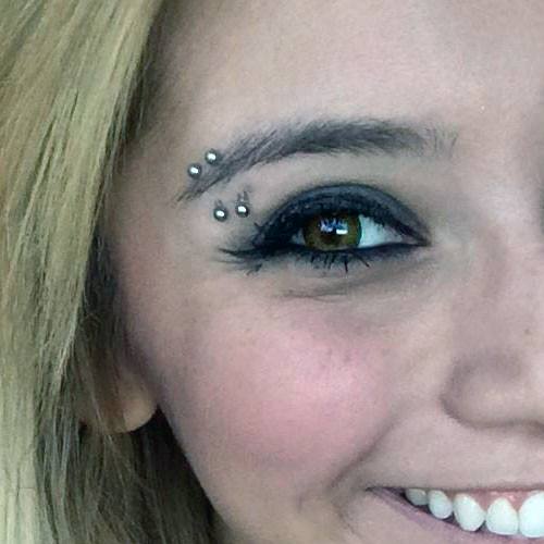 Pretty Piercing Ideas For Women Double Design Shiny Eye Brow