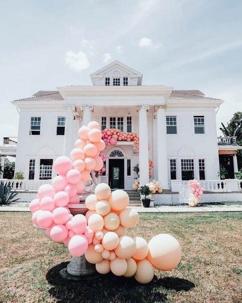 Pretty Pink Balloon Decore For Wedding Ideas