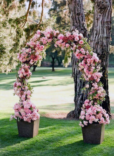 Pretty Pink Florishing Arbor Wedding Ideas