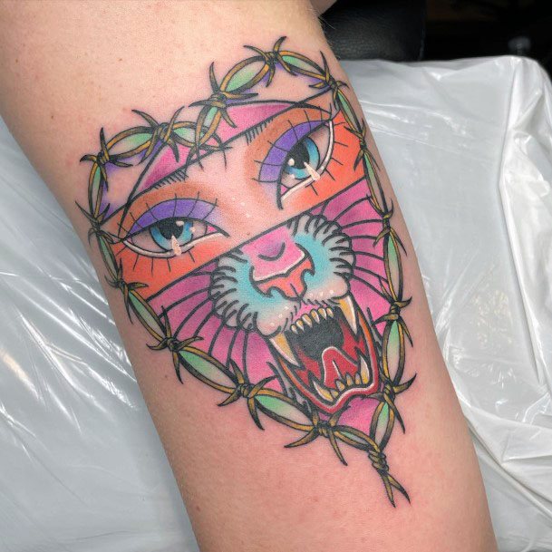 Pretty Pink Panther Tattoos Women