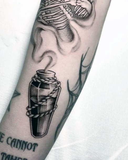 Pretty Poison Bottle Tattoos Women