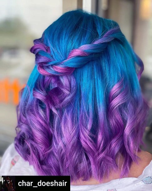 Pretty Purple Ombre Hairstyless Women