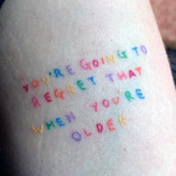 Pretty Rainbow Tattoos Women
