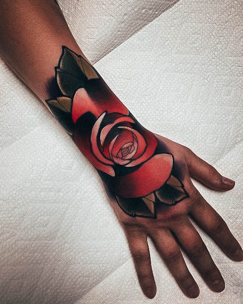 Pretty Rose Forearm Tattoos Women