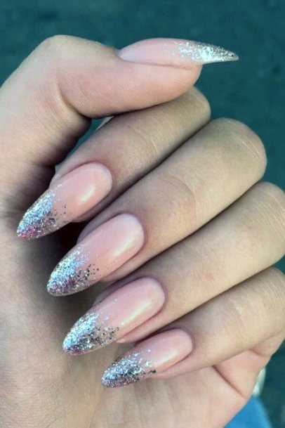 Pretty Silver Dress Nails Women