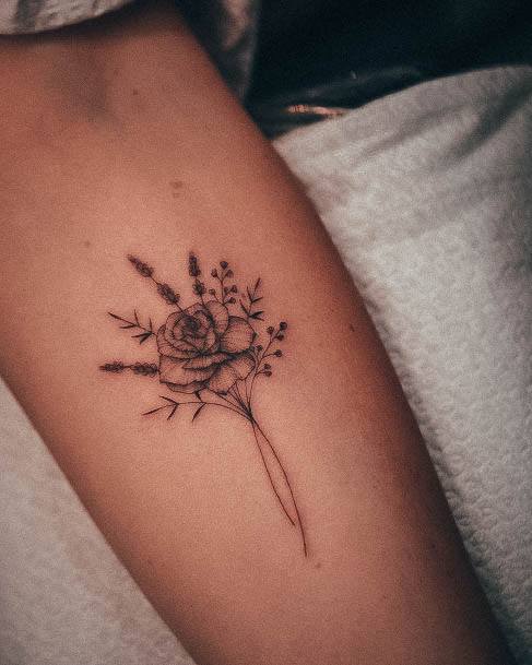 Pretty Simple Flower Tattoos Women