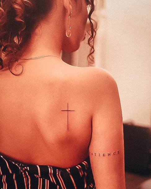 Pretty Small Cross Tattoos Women