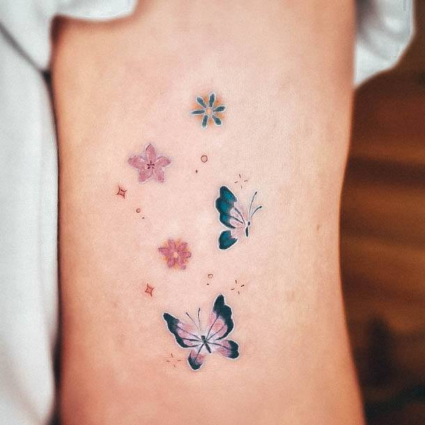 Pretty Small Flower Tattoos Women