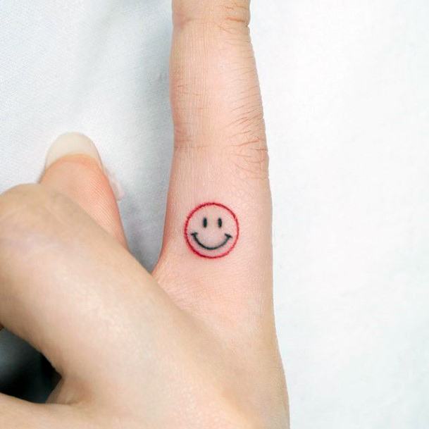 Pretty Smiley Face Tattoos Women