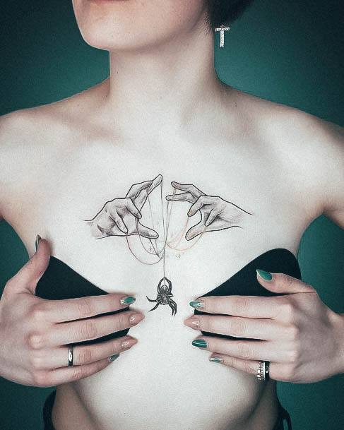 Pretty Spider Tattoos Women