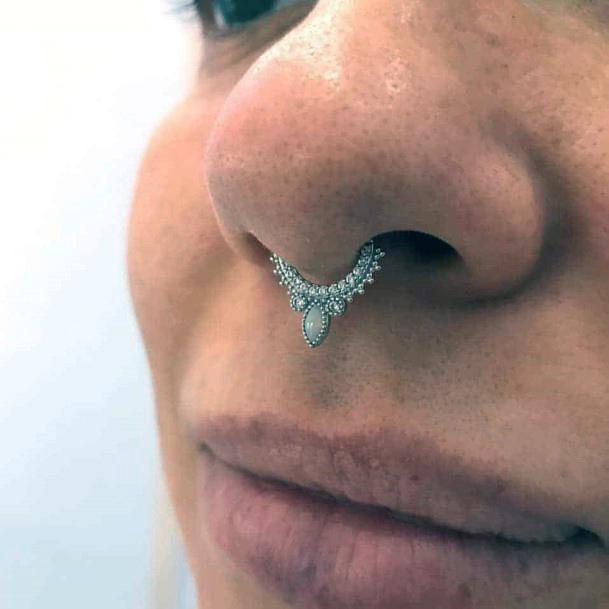 Pretty Stylish Spiritual Septum Nose Ring Piercing Ideas For Girls