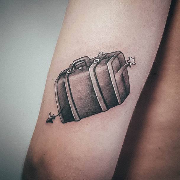 Pretty Suitcase Tattoos Women