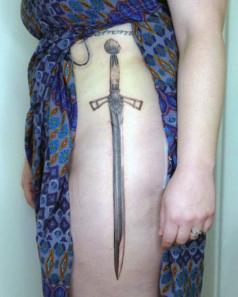 Pretty Sword Tattoos Women