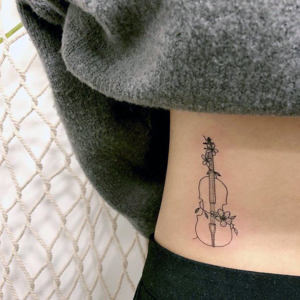 Pretty Violin Tattoos Women