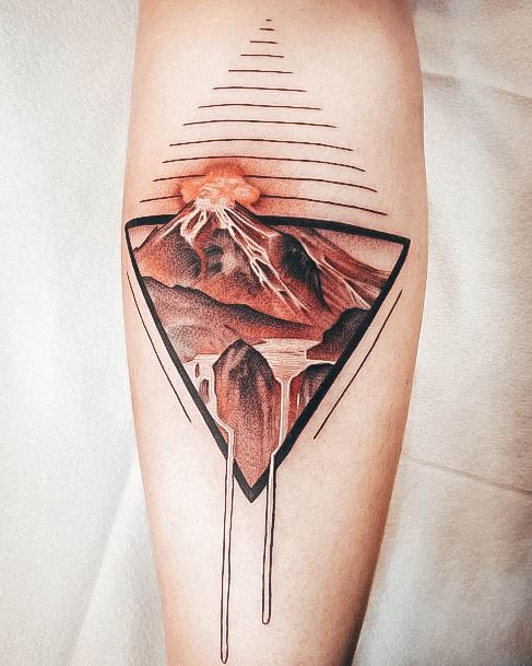 Pretty Volcano Tattoos Women