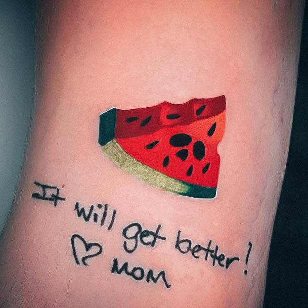 Pretty Watermelon Tattoos Women