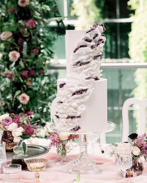 Pretty Wedding Cake White 2 Tier