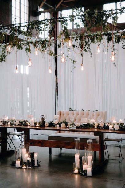 Pretty Wedding Head Table Decor