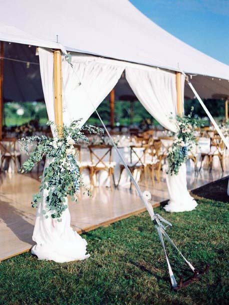 Pretty White Wedding Tent Decorations