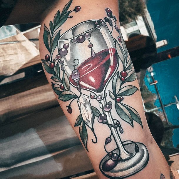 Pretty Wine Tattoos Women