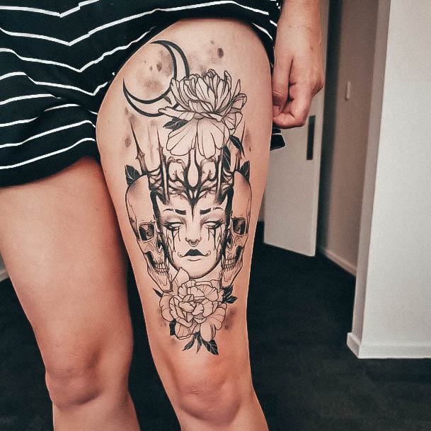 Pretty Witch Tattoos Women