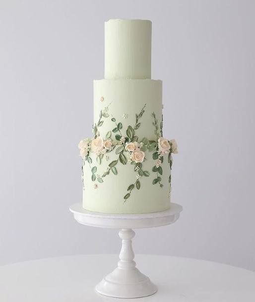 Princely White Buttercream Wedding Cake