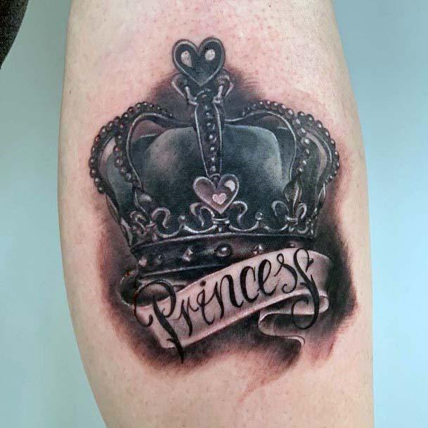 princess crown tattoo