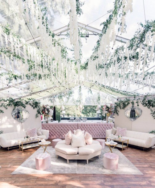 Pristine White Ceiling Decorations Wedding Trend