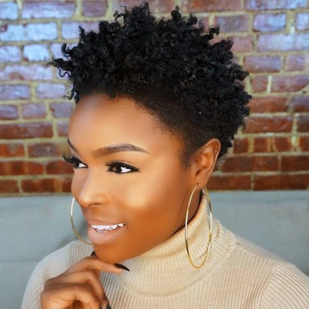 Professional Tight Curly Pixie Short Natural Hairstyles For Black Women