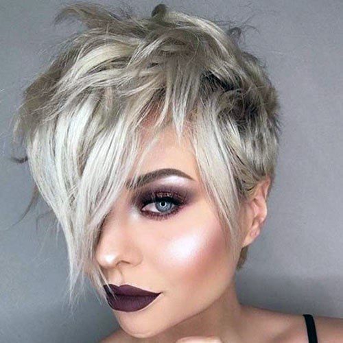 Punk Rock Extremely Long Layered Ashy Blonde Pixie Womens Hairstyle