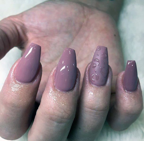 Purple And Blush Pink Nails For Women