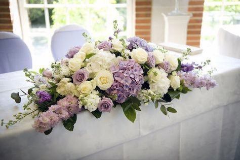 Purple And White Bunch Of Hydrangea Wedding Flowers