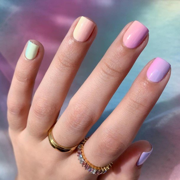 Purple And Yellow Nails For Girls