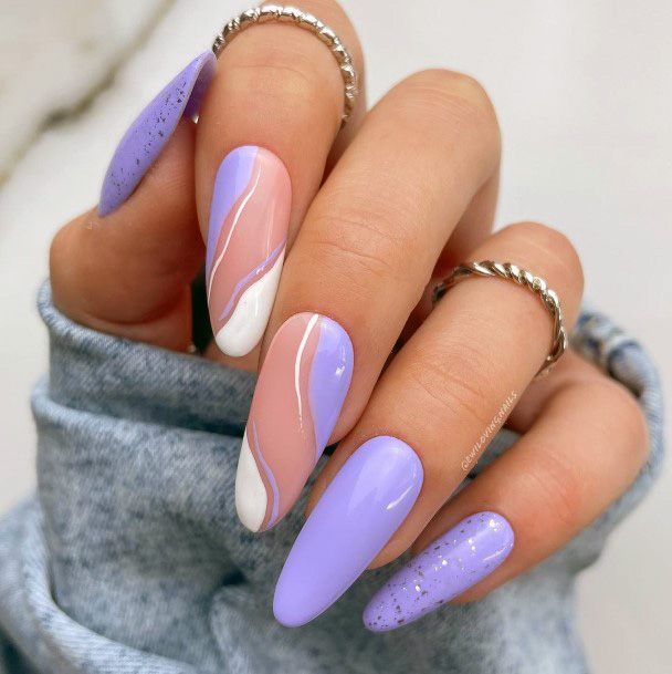 Purple Dress Female Nail Designs