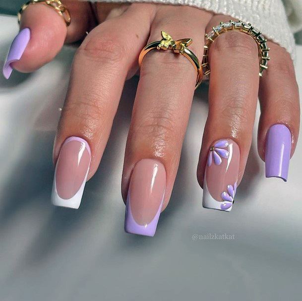 Purple Dress Nail For Ladies