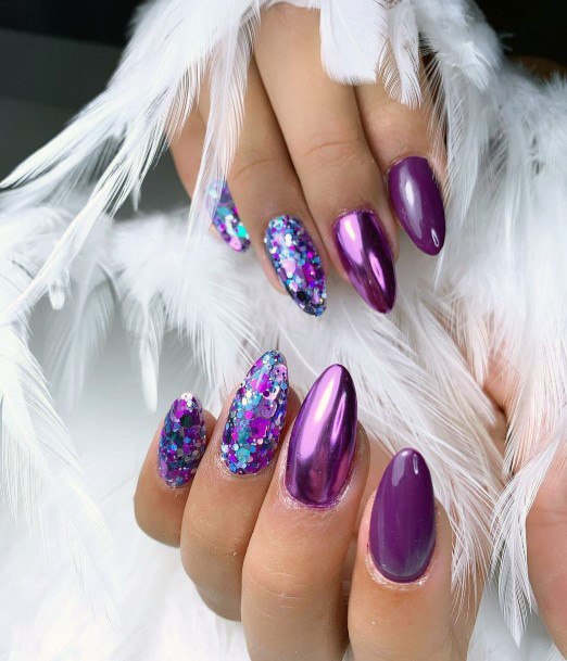 Purple Dress Womens Nail Designs