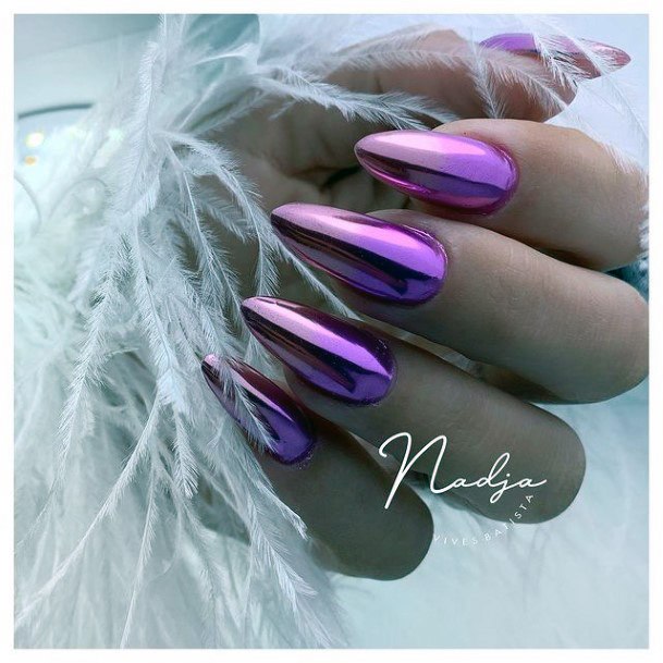 Purple Dress Womens Nail Ideas