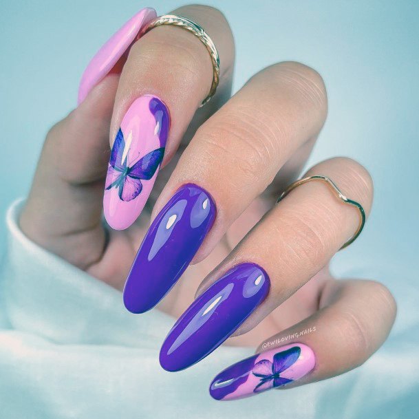Purple Dress Womens Nails