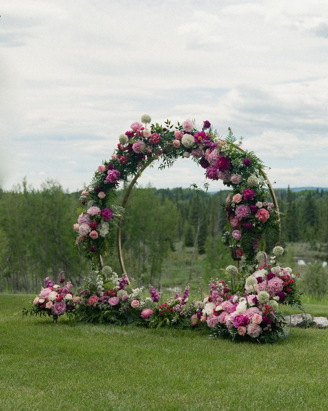 Purple Flowers Wedding Arch