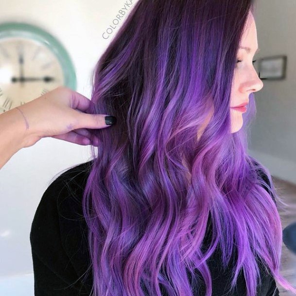 Purple Girls Hairstyles Ideas