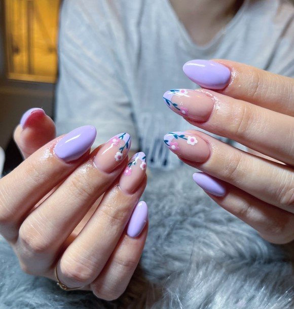 Purple Nails For Girls